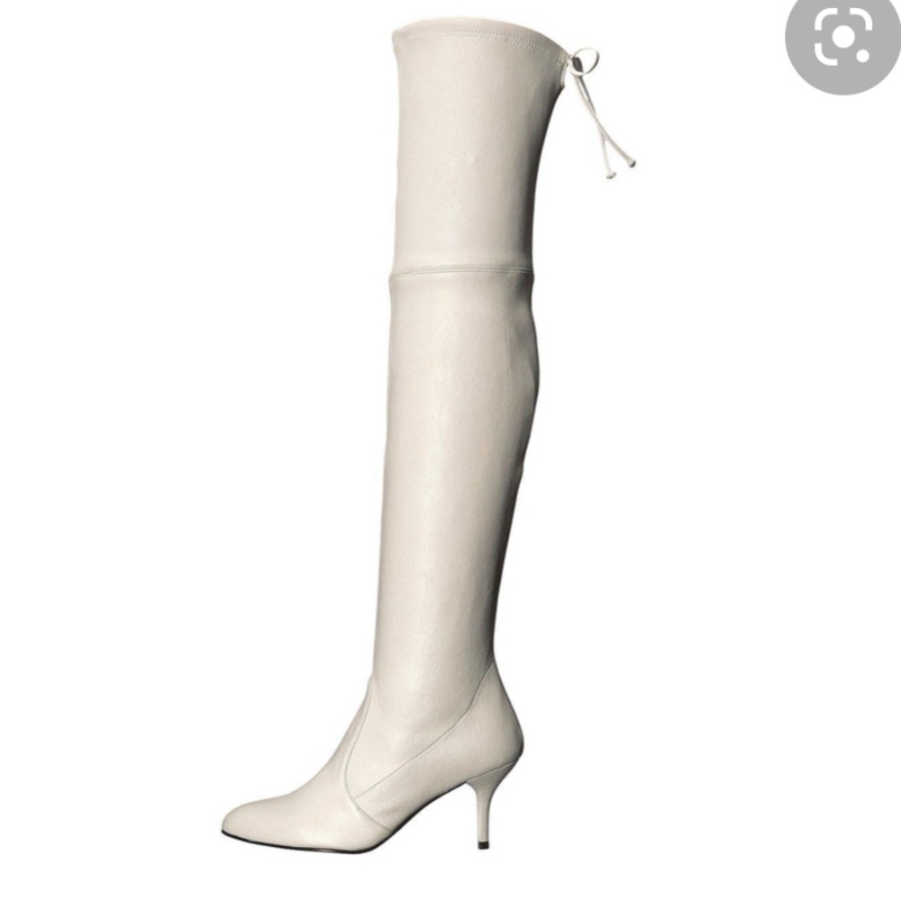 NEW Stuart Weitzman Tiemodel white boots